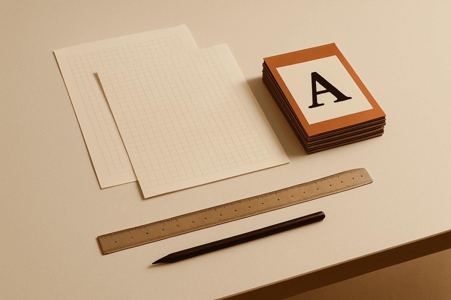 Abstract composition of layered grids and typographic swatches representing website design and build